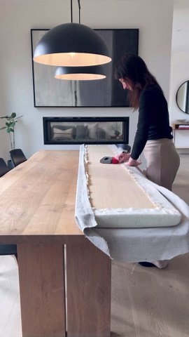 Jessica | Home Styling + DIY on Instagram: "DIY bench cushion Start with a 1/8” piece of plywood cut to size and layer that with 2” high density foam and cotton batting. Wrap your favorite upholstery fabric over the cushion and staple along all edges while pulling the fabric snug. Head to my DIY bench cushion highlight for all the details. #diy #diyprojects #diyhomedecor #mudroom #mudroomdesign #mudroommakeover #mudroombench"