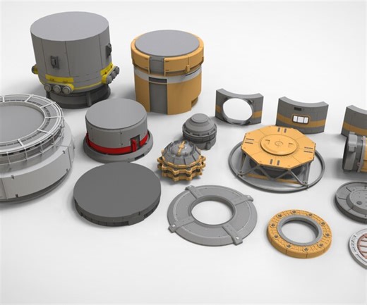 ArtStation - Sci-fi Architecture kitbash 55 | Resources