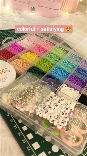 Beads box unboxing 💖✨ colorful + satisfying 😍#beads #unboxing #diycraft #handmade #fyp #shorts
