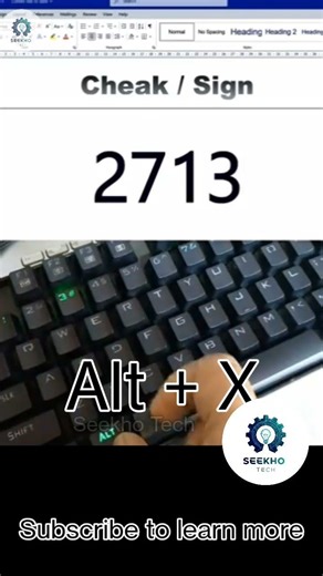 Check ✅ symbol short tricks | #windows #computer #tricks #asmr #keyboard #msword #shortcut #viral