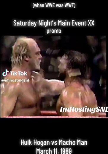 Saturday Night’s Main Event XX promo - WWF - Hulk Hogan vs The Macho Man Randy Savage for Miss Elizabeth - March 11, 1989 #saturdaynightsmainevent #wwf #machomanrandysavage #wwe #hulkhogan @WWF Retro @WWE @WWE Fan page @WWE👽Fan👽 @Classic WWF, WWE, WCW,ECW, TNA @Classic Wrestling 🤘 @Hulk Hogan’s Wrestling Shop @Hulk Hogans @machomanrandysavage7