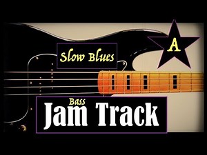 Slow Blues Backing Track // Bass Jam (A)
