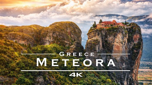Meteora monasteries, Greece stunning 4K drone views
