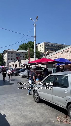 Exploring Fresh Vegetables and Fruits at Dezerter Bazaar in Tbilisi