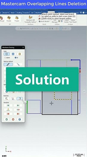 Mastercam Overlapping Lines Deletion