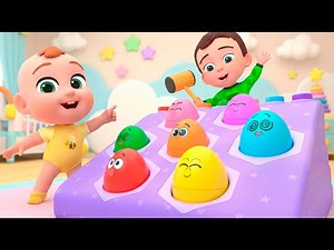Learn Colors with Surprise Eggs 🥚🎨 | Color Buttons Song | Newborn Baby Songs & Nursery Rhymes