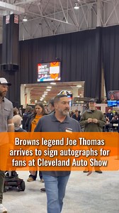 Hall of Famer in the house! 🏈🏆 Joe Thomas is here at the Cleveland Auto Show, signing autographs and making fans’ day. Nick Chubb will be here Friday. | Cleveland Browns on cleveland.com