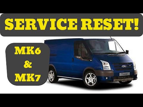 Ford Transit MK6 & MK7 how to reset service light procedure, spanner light on dash