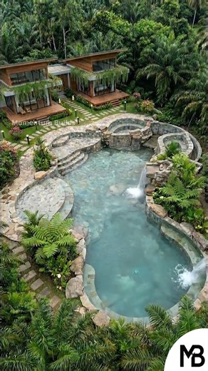 Momentum Builds | This video shows a custom freeform pool taking shape with natural stone surfaces and curved, tiered steps. The build focuses on stone... | Instagram