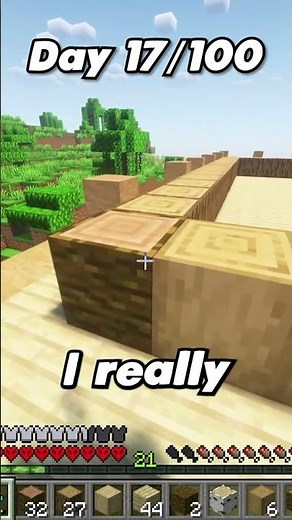 100 days - as a Noob in Hardcore Minecraft - Day 17/100 #minecraft #100days