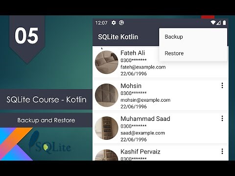 SQLite Android Course Kotlin | Part 05 | Backup and Restore