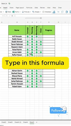 How to Create a Progress Tracker in Excel ? #excel #spreadsheetmagic #exceltips #exceltricks