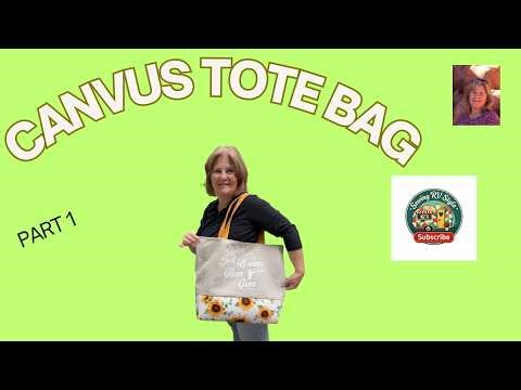 Sunflower tote part 1 | How to make a durable tote bag from a drop cloth | Handmade Canvas tote bag