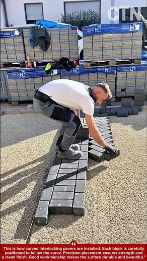 Perfect Curved Paver Installation | Precision Interlocking Block Work