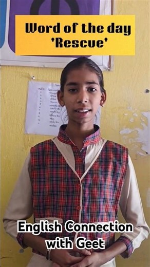 Word of the Day “Rescue” | Meaning + Sentence | Govt School Student | Spoken English #shorts