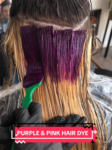 purple & pink hairdye using @Crazy Color #alternativehair #altgirl #althairstylist #purplehairdye #pinkhairdontcare