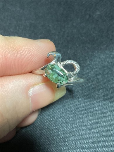 Sterling Silver, Isle Royale Michigan Greenstone Ring, Chlorastrolite, Ring Size 7.5, See Video, Greenstone Ring - Etsy