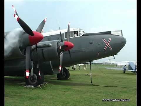 AVRO SHACKLETON WR963 starting the engines!