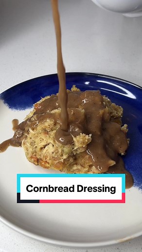 How to make cornbread dressing 🩷 Cornbread dressing recipe is available step by step on my YouTube channel. The written recipe is available in my Thanksgiving E-Book, linked in bio as well. Click the link in my profile 🥰👌 For the homemade broth: 1 whole chicken, thoroughly cleaned * Cover the chicken with chicken or roasted garlic broth, about 6-8 cups (or just use water) 3 roughly chopped celery sticks 3 roughly chopped carrots * 1/2 sweet Vidalia onion 5 cloves garlic, peeled A few sprigs o