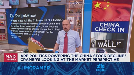 Jim Cramer gets to the bottom of what is leading the lag in Chinese stocks