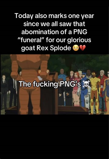 Excluding the PNG’s, I lowkey have never seen a fictional character done more dirty at a funeral than Rex….No one checking in on your girl’s (Rae’s) well being, to having your name taken by the guy (Rudy/Robot) who stole your DNA, to that same guy’s girl (Monster Girl) immediately calling him by your name not even seconds after claiming it, to your bro (Mark) making your funeral all about him, while also hitting it up with your ex girl (Atom Eve) in the sheets hours after the funeral is over ☠️�