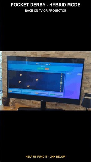 Pocket Derby — hybrid mode on TV or projector