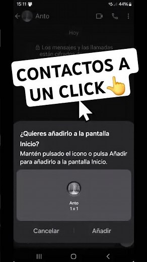 Crear accesos directos a contactos favoritos en WhatsApp