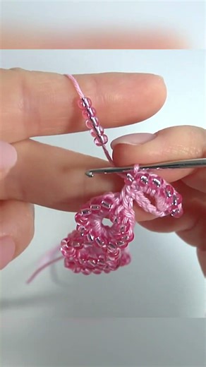 Beauty Crochet Ribbon with Beads #elenarugalstudio #crochet