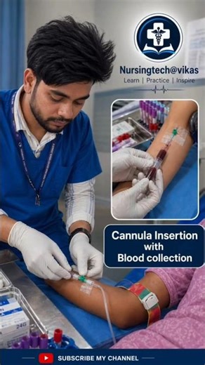 Cannula Insertion Procedure in Icu / Blood sample collection #shorts #hospital #viral