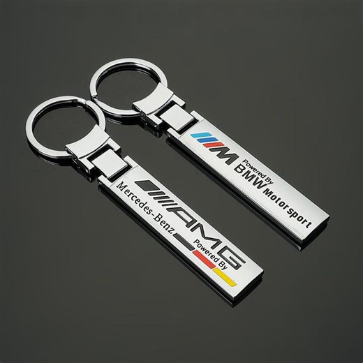 BMW and Mercedes-benz Double-sided Car Logo Keychain/key Ring/pendant - Etsy