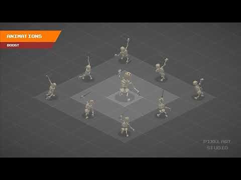 2D Skeleton - Isometric PixelArt Character