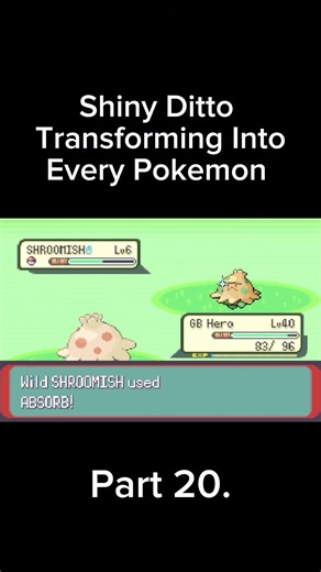 Shiny Ditto Transforming Into Every Pokemon! #pokemon #shinypokemon
