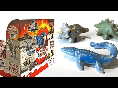 Hatching 12 Jurassic World Dinosaur Toys Egg - Mosasaurus Velociraptor