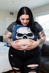 The goth girl is getting fat! #fat #gainingweight #bodytransformation #weightgain #fyp