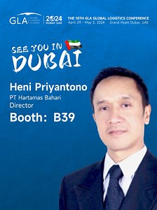 Join us at the Biggest Global Logistics Event of 2024 - The 10th GLA Global Logistics Conference in Dubai, UAE! We are honoured to extend a warm welcome to PT. Hartamas Bahari for having the booth in our Dubai Conference. Booth No. is B39. Contact details: Email: heni-p@hartamas.coid 📅 Date: 29 April - 2 May 2024 📍 Location: Grand Hyatt Dubai , UAE Registration Link:🔗https://lnkd.in/dqzgxiga #GLA #GLAFamily #10thGLAGlobalLogisticsConference #Dubai #conference2024 | Global Logistics Alliance -