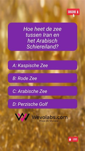 Weinig mensen kunnen Hoe heet de zee tussen Iran en het Arabisch Schiereiland? beantwoorden
