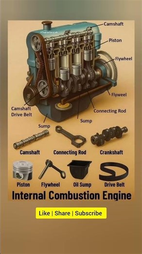 ⚙️🔥 Internal Combustion Engine: The heart of modern vehicles! | #shorts #shortvideo