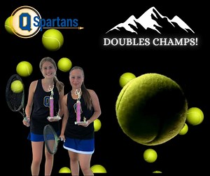 Queensbury's Nicole Greenstein and Rieke Rosenberg captured the Foothills Council “A” varsity tennis doubles tournament at Queensbury's courts on Sept. 21. It's the third consecutive “A” championship for a Spartan duo! 🎾 | Queensbury Union Free School District