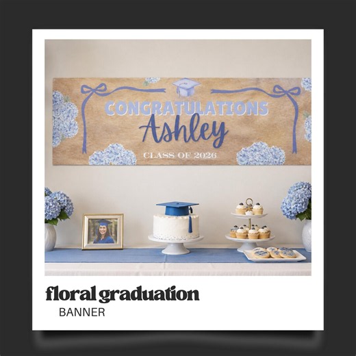 Personalized Graduation Banner Custom Text Photo Background Party Backdrop Floral Celebration Ceremony Wall Hanging Display Large Vinyl - Etsy