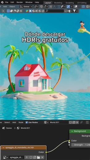 Dónde descargar HDRIs gratis | #blender #3d #shorts