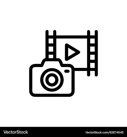 Camera & Filmstrip Icon – Royalty-Free Vector | VectorStock