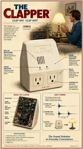 The Clapper: The Appliance That Let You Clap at Your Lamps: 1984 Invention