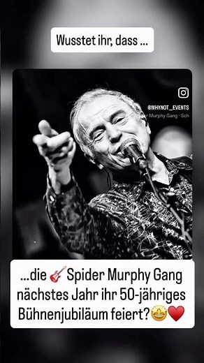 50 JAHRE SPIDER MURPHY GANG😱💥🚀 und vorher kommen sie noch zum VOLLE MÖHRE OPEN AIR 2026!🎶