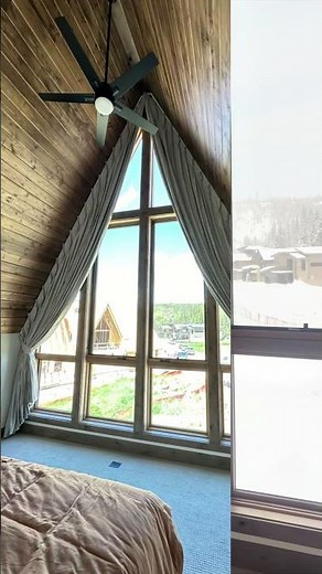 Custom A-Frame Drapery Installation | Before and After Transformation
