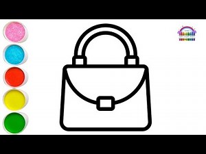 How to draw hand bag easy step by step| ladies purse drawing and coloring tutorials ‪@Izamnaart1‬