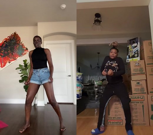 Synchronized Dance Routine in Split Screen