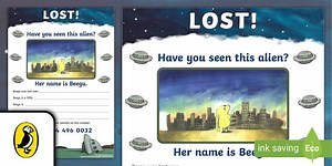 Beegu: Lost Poster Activity Sheet