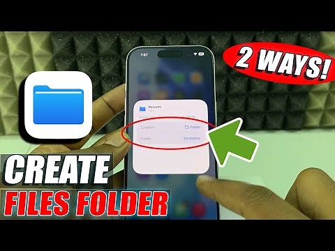 how to make files app folder on iphone 17/17 pro max?