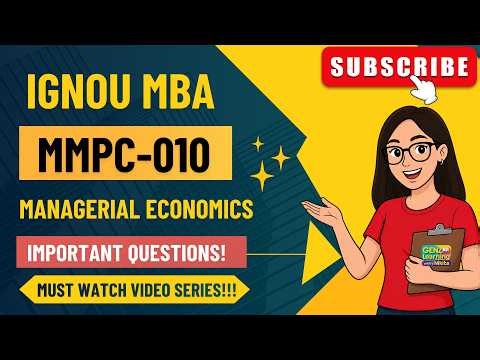 MMPC 010 Important Questions | IGNOU MBA June 2026 Exams | Managerial Economics Easy Explanation