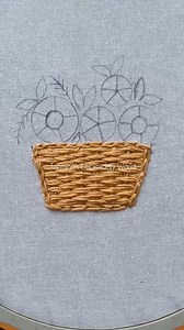 25K views · 443 reactions | Let's make beautiful flower basket embroidery design 殺殺 #embroidery #stitch #flowerbasket | Tahmina's Embroidery World | Facebook